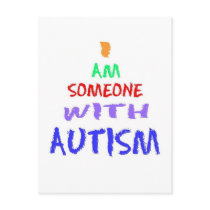 "I AM SOMEONE WITH AUTISM" (Painted) postcards
