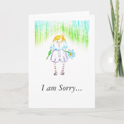 Sorry Cards For Love. Cards by Itala197. Greeting card quot;I am Sorryquot; from artist Marina Sciascia