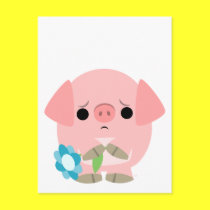 "I am sorry" Cute Cartoon Piglet postcard by Lioness_Graphics "I am sorry" Cute Cartoon Piglet postcard