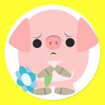 "I am sorry" Cute Cartoon Piglet Sticker by Lioness_Graphics "I am sorry" Cute Cartoon Piglet Sticker