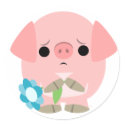 "I am sorry" Cute Cartoon Piglet Sticker by Lioness_Graphics "I am sorry" Cute Cartoon Piglet Sticker