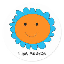 I am Source 2, I am Source Round Sticker