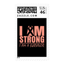 I am Strong - I am a Survivor - Uterine Cancer Stamps