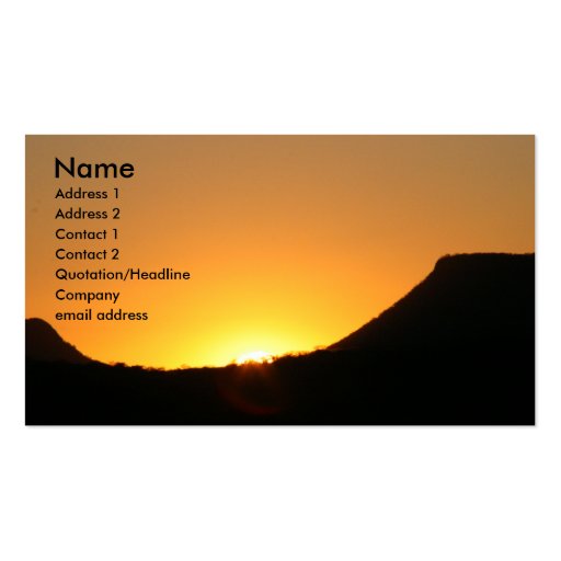 i am sunrise business card templates (front side)