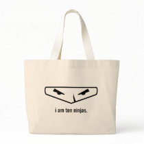 i am ten ninjas tote bags
