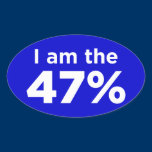 I Am the 47% Obama Logo Sticker stickers