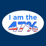 I Am the 47% Obama Logo Sticker stickers