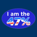 I Am the 47% Obama Logo Sticker stickers