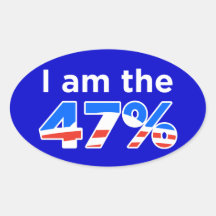 I Am the 47% Obama Logo Sticker