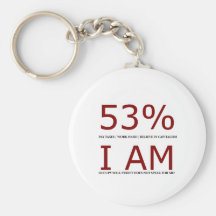 I am the 53% keychains