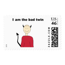 I Am The Bad Twin Postage Stamp