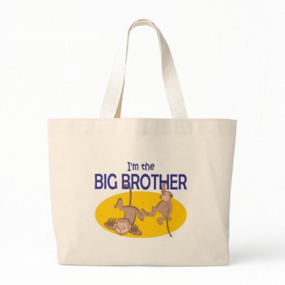 I am the big brother monkey tote bag by unclegear