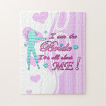 i am the bride about me wedding bachelorette brida jigsaw puzzles