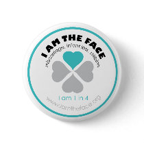 I AM THE FACE Blue Button