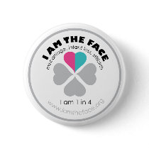 I AM THE FACE Pink and Blue Button