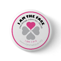 I AM THE FACE Pink Button