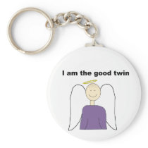 I Am The Good Twin Key Chain