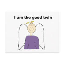 I Am The Good Twin Post Card