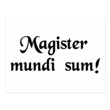 I am the master of the universe! post card