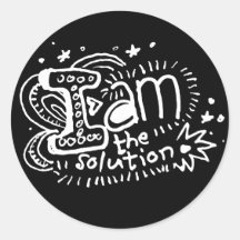 I Am The Solution 2 Stickers