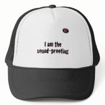 I Am The Sound Proofing on White hats by audiocloth I Am The Sound Proofing on White hats