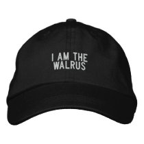 I am the walrus embroidered hats