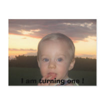 I am turning one ! postcards by DAYSIE I am turning one ! postcards