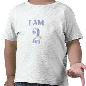 I AM TWO Birthday Butterfly T-Shirt zazzle_shirt