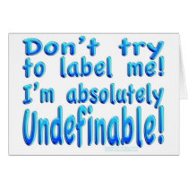 I am Undefinable! cards