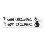 "i am unieek" Bumper Sticker