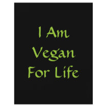 I Am Vegan For Life. Green. Slogan. Custom Personalized Flyer