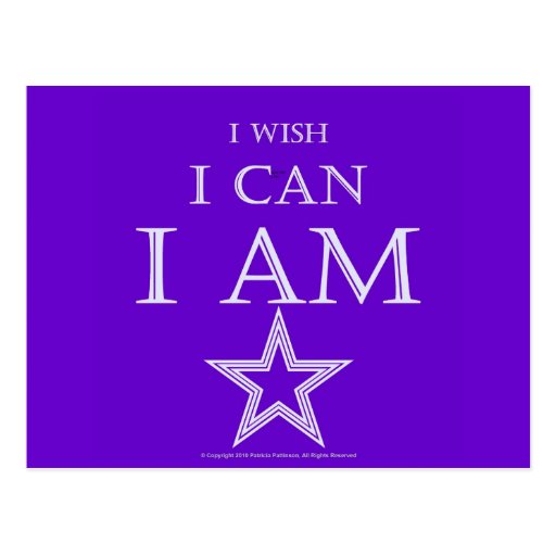 I Am /w Star Postcard