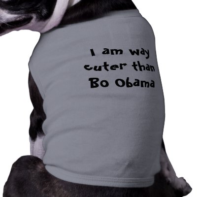 I am way cuter than Bo Obama Doggie T-shirt by faithhopeandpolitics