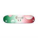 i Amo! Italy Flag Colors Pop Art Skate Board Deck
