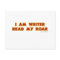 I an writer read my roar! postcards by Writersfort I an writer read my roar! postcards