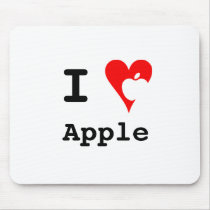 "I ♥ Apple" Mousepad mousepads