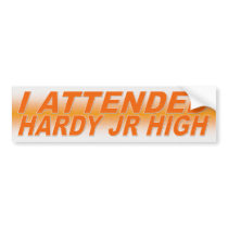 I ATTENDED HARDY JR HIGH BUMPER STICKER