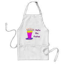 I Bake the Cakes Custom Giant Pink Birthday Cake aprons