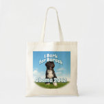 I Bark for Barack, Bo the First Dog Obama Bag