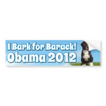 I Bark for Barack, Bo the First Dog Obama Bumper Stickers