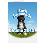 I Bark for Barack, Bo the First Dog Obama Card