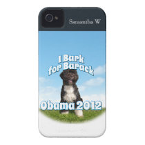 I Bark for Barack, Bo the First Dog Obama Iphone 4 Cover