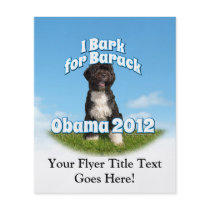 I Bark for Barack, Bo the First Dog Obama Flyer Design