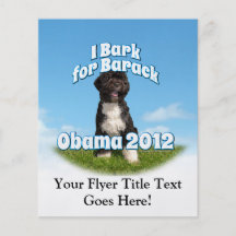 I Bark for Barack, Bo the First Dog Obama Flyer Design