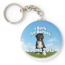 I Bark for Barack, Bo the First Dog Obama Keychains