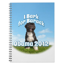 I Bark for Barack, Bo the First Dog Obama Spiral Note Book