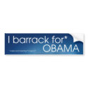 I barrack for Obama bumper stickers by rosevines I barrack for Obama bumper stickers