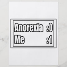 I Beat Anorexia (Scoreboard) Full Color Flyer