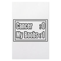 I Beat Breast Cancer (Scoreboard) Customized Stationery