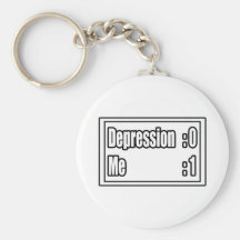 I Beat Depression (Scoreboard) Key Chains